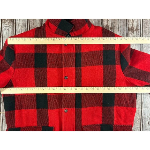 Woolrich Buffalo Plaid Wool Hunting Coat Jacket Size XL Vintage 1990s - Picture 5 of 6